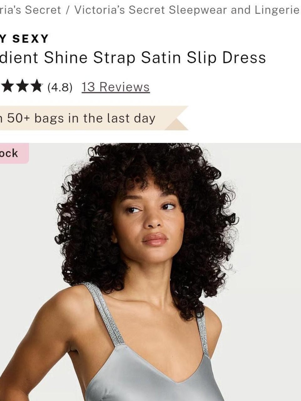 Victoria's Secret Silver Satin Strapless-Style Slip Dress